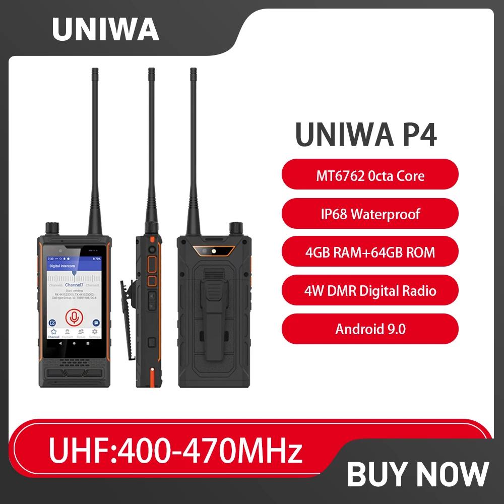 UNIWA 4W DMR Ƴα ŰŰ, IP68  UHF PTT / Zello PoC , 4GB + 64GB  Zello 4G Ʈ, ȵ̵ 9 NFC